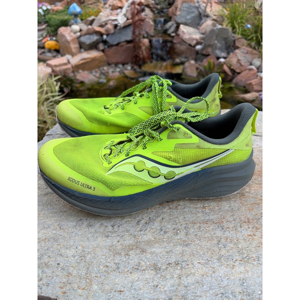 Saucony Xodus Ultra 3 Mens Trail Running Shoes Vizipro Slime Green S20914-220 12 - Picture 5 of 9